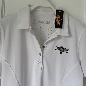 Adidas NWT climate chill women’s white golf shirt M. From Bulls Bay